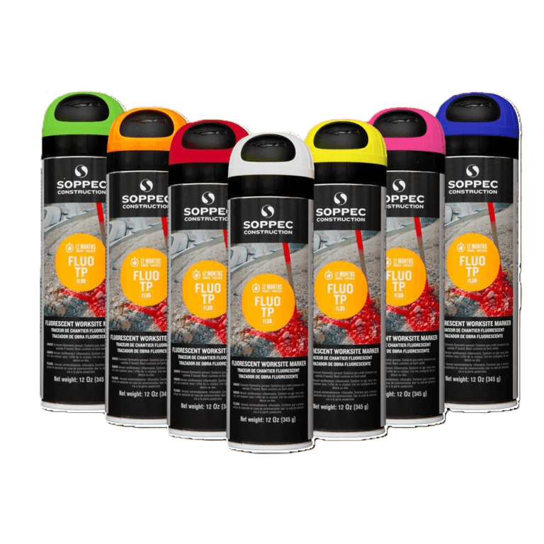 Four Soppec marking paint cans from the MB1Call lineup
