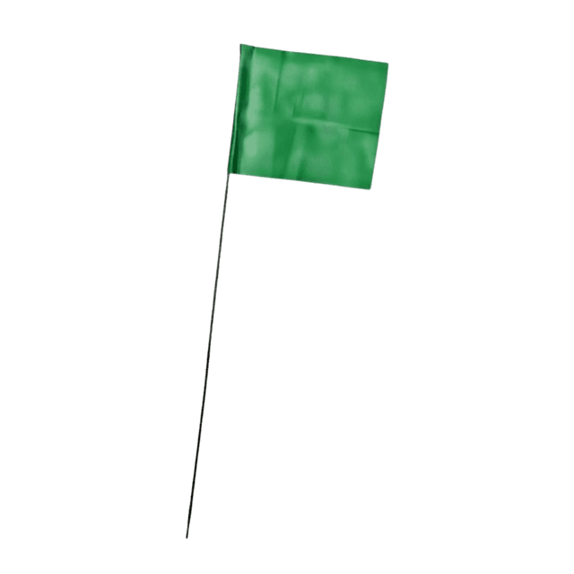 Green pin flag